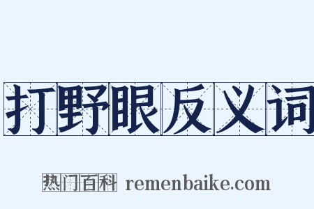打野眼反义词是什么意思的图片